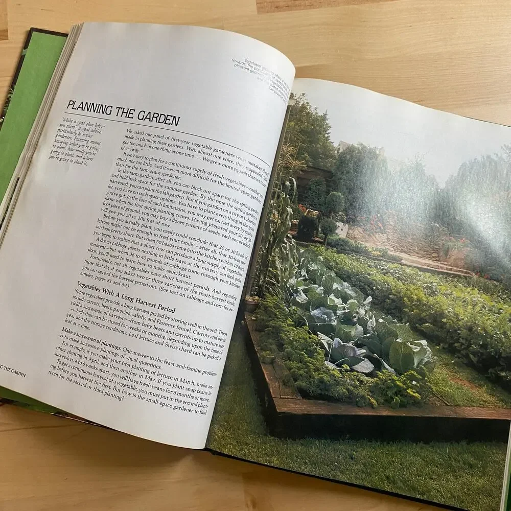 Vintage 1980 Illustrated Encyclopedia of Gardening Vegetables Hardcover Book